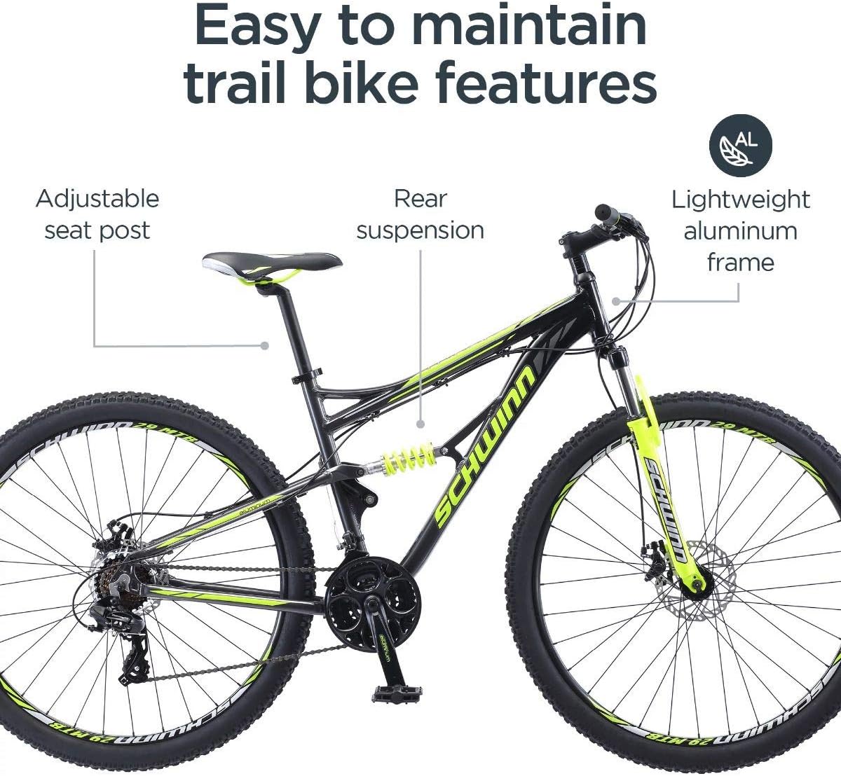Schwinn Traxion Mountain Bike for Adult Men Women, 29-Inch Wheels, Full - Image 5