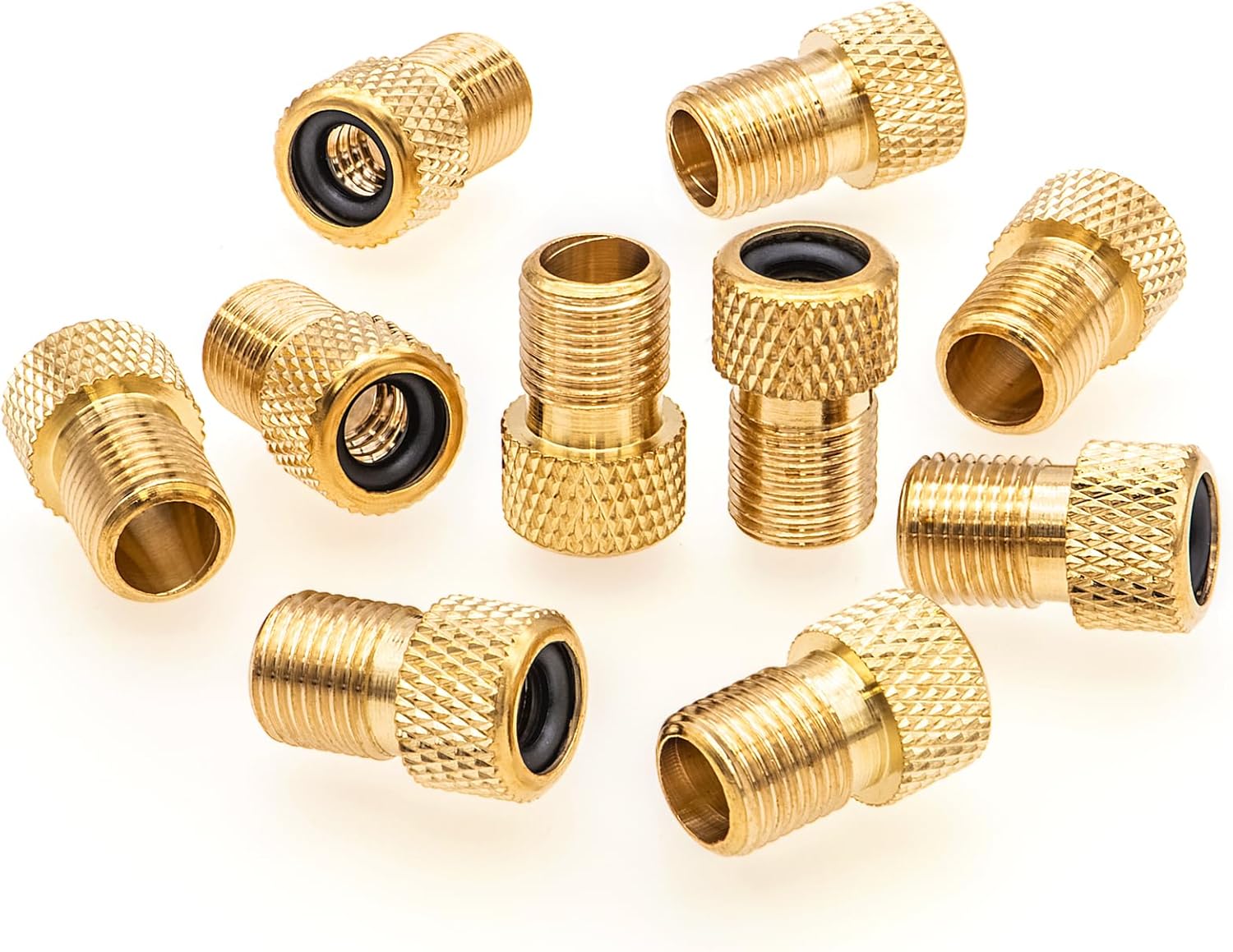 2PCS Brass Presta Valve Adapter, Convert Presta to Schrader Adaptor, Inflate - Image 7