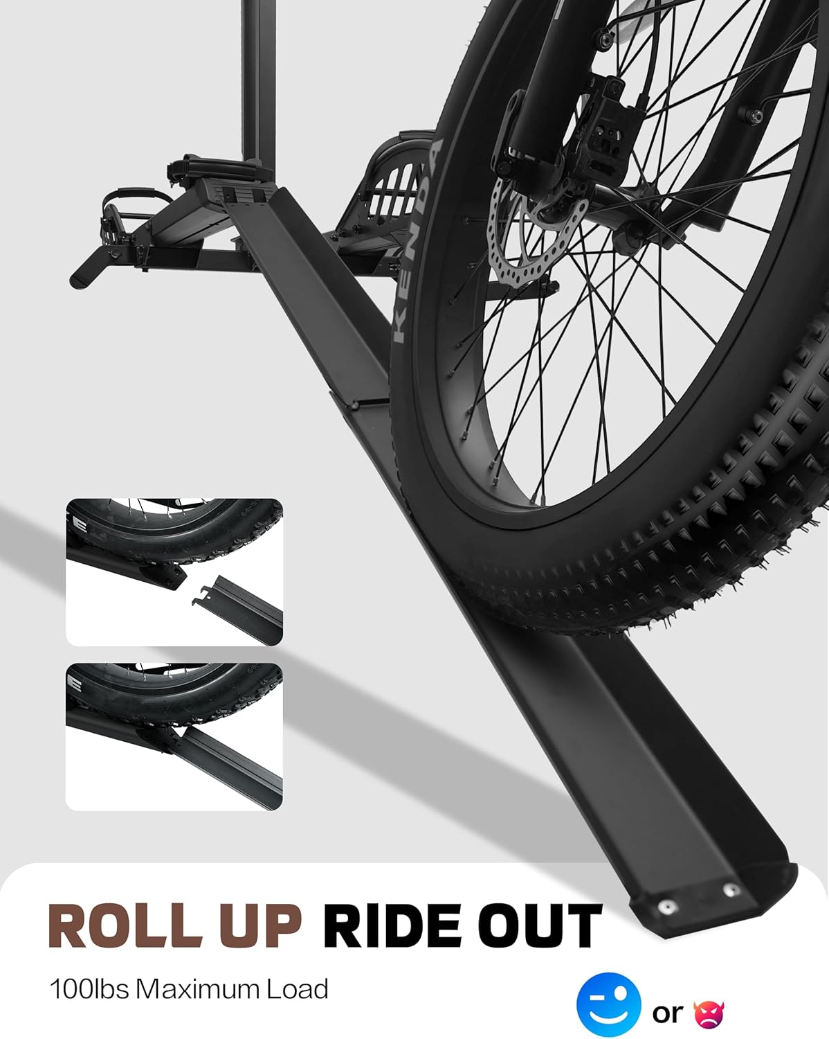 Young Electric E-Bike Rack with Ramp, Hitch 2 Bike Rack, 200 lbs Capacity - Image 4