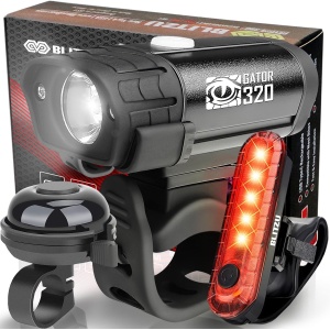 Bike Lights for Night Riding with Bell, Super Bright Bicycle Reflectors