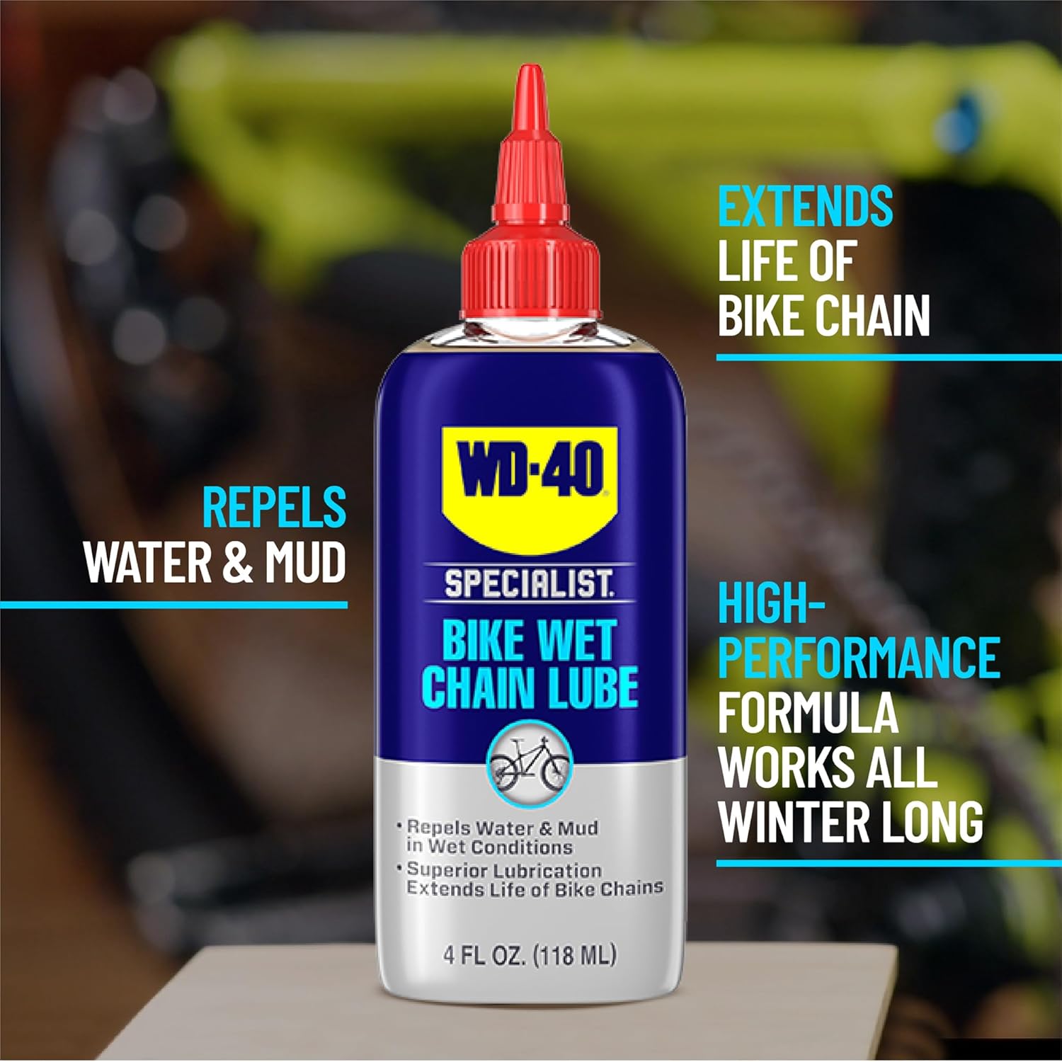 WD-40 Specialist Bike | Wet Chain Lubricant, 118ml | Formulated to Provide - Image 3
