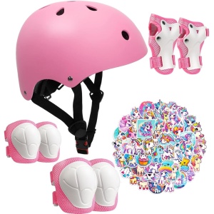 Kids Bike Helmet Set,CPSC Certified with Knee Elbow Wrist Pads Guards,Toddler