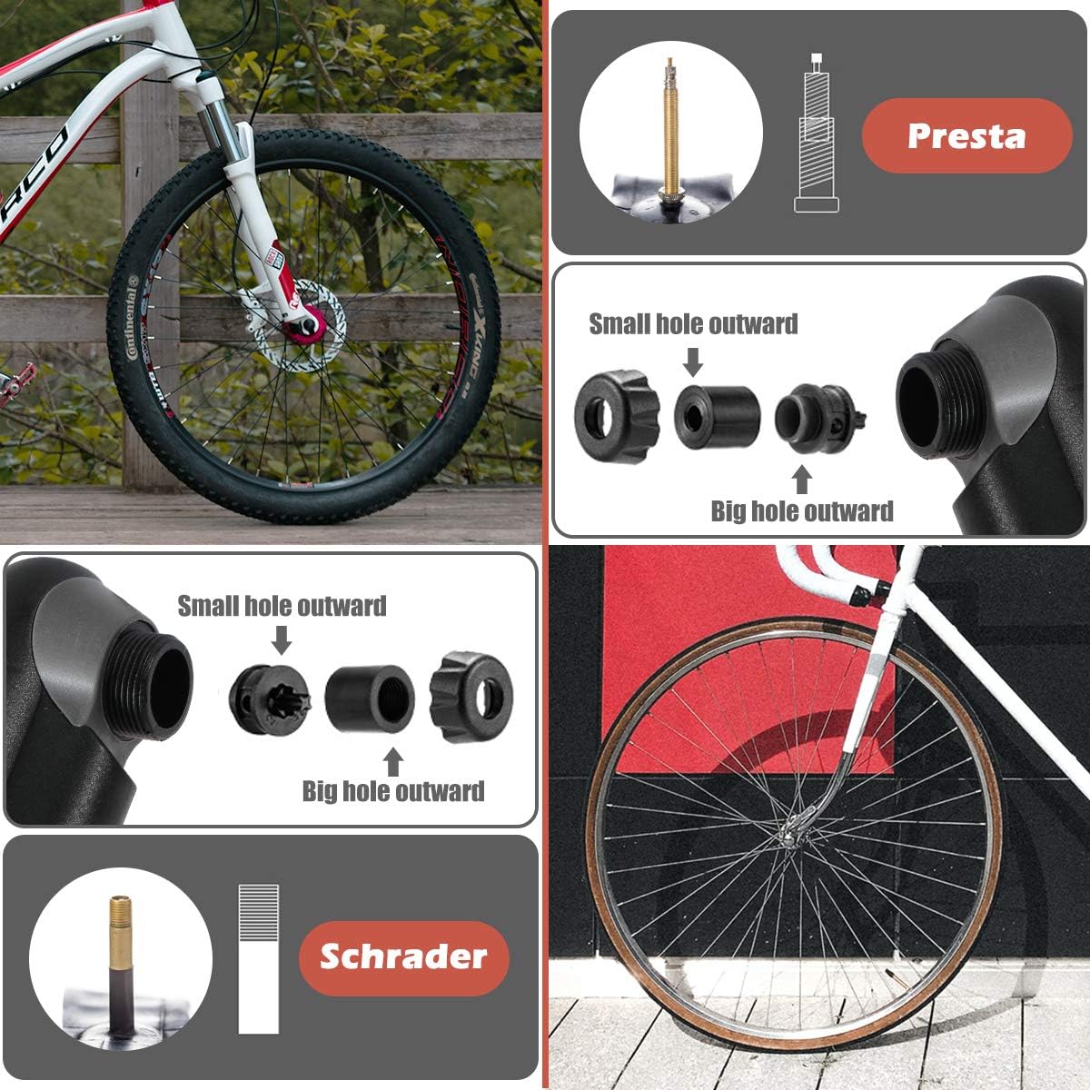 Bike Pump,Diyife Bicycle Pump with Gauge, Mini Bike Frame Pump, Portable Bike - Image 4