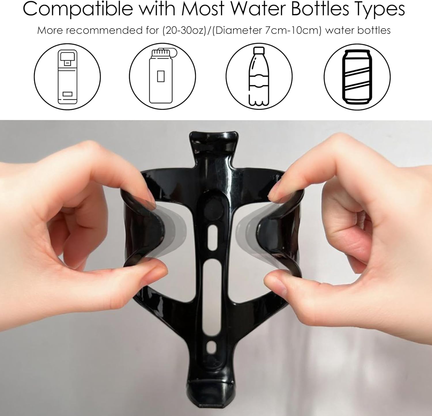 Bike Water Bottle Holders 2 Pack, Universal Bikes Cup Holders Cages, Ultra-Light - Image 2