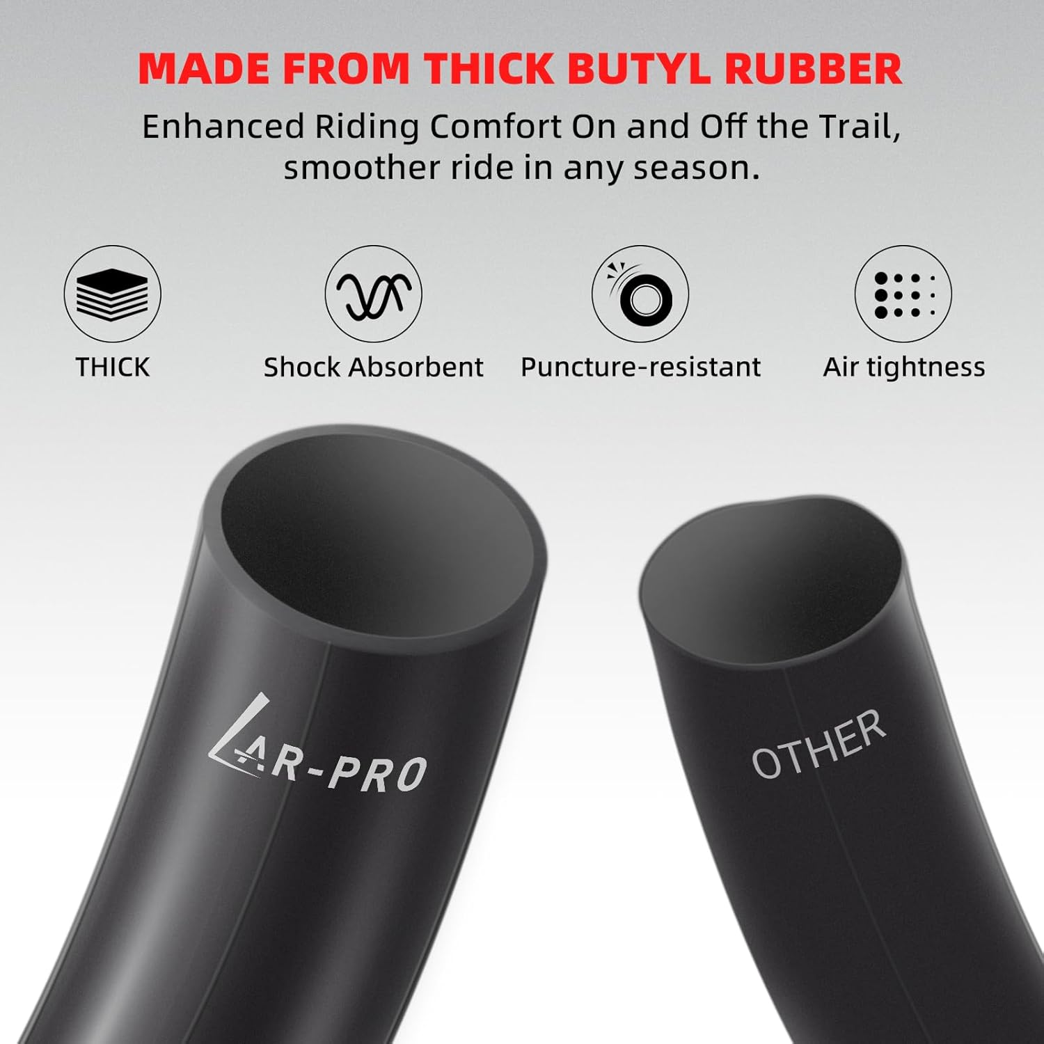 AR-PRO (2-Pack) 2.75/3.00-19" Heavy Duty Dirt Bike Inner Tubes with TR4 Valve - Image 4