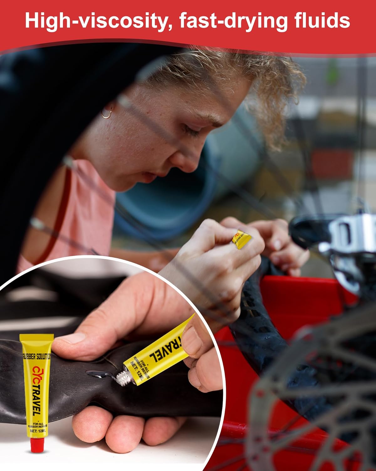 Bike Tire Repair Kit, Bicycle Inner Tube Puncture Patch Kits with 20 PCS - Image 2