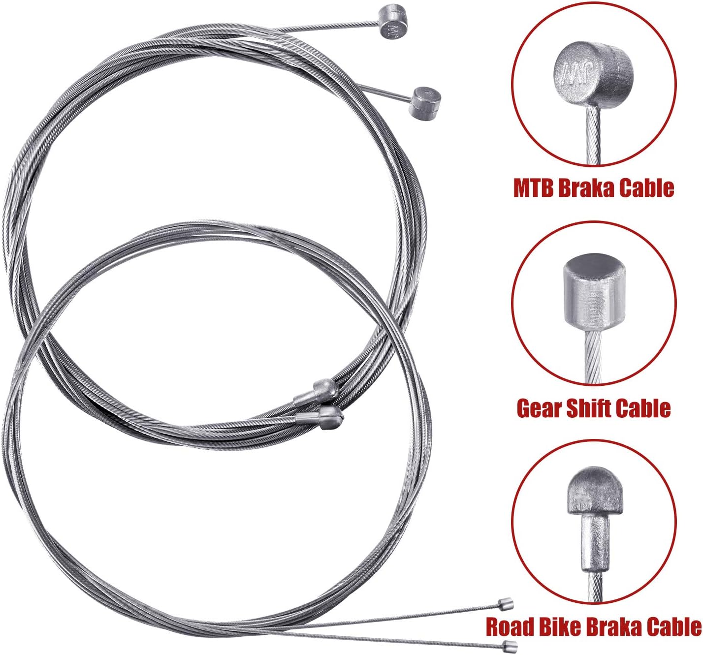 Boao Universal Bike Brake Cable Kit Derailleur Bicycle Shifter Cable Housing Set - Image 2