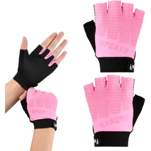 Kids Half Finger Cycling Gloves, Mittens Shockproof Sports Training Fingerless