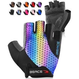 BEACE Gloves for Cycling Bike Biking Half Finger Road Bicycle for Men