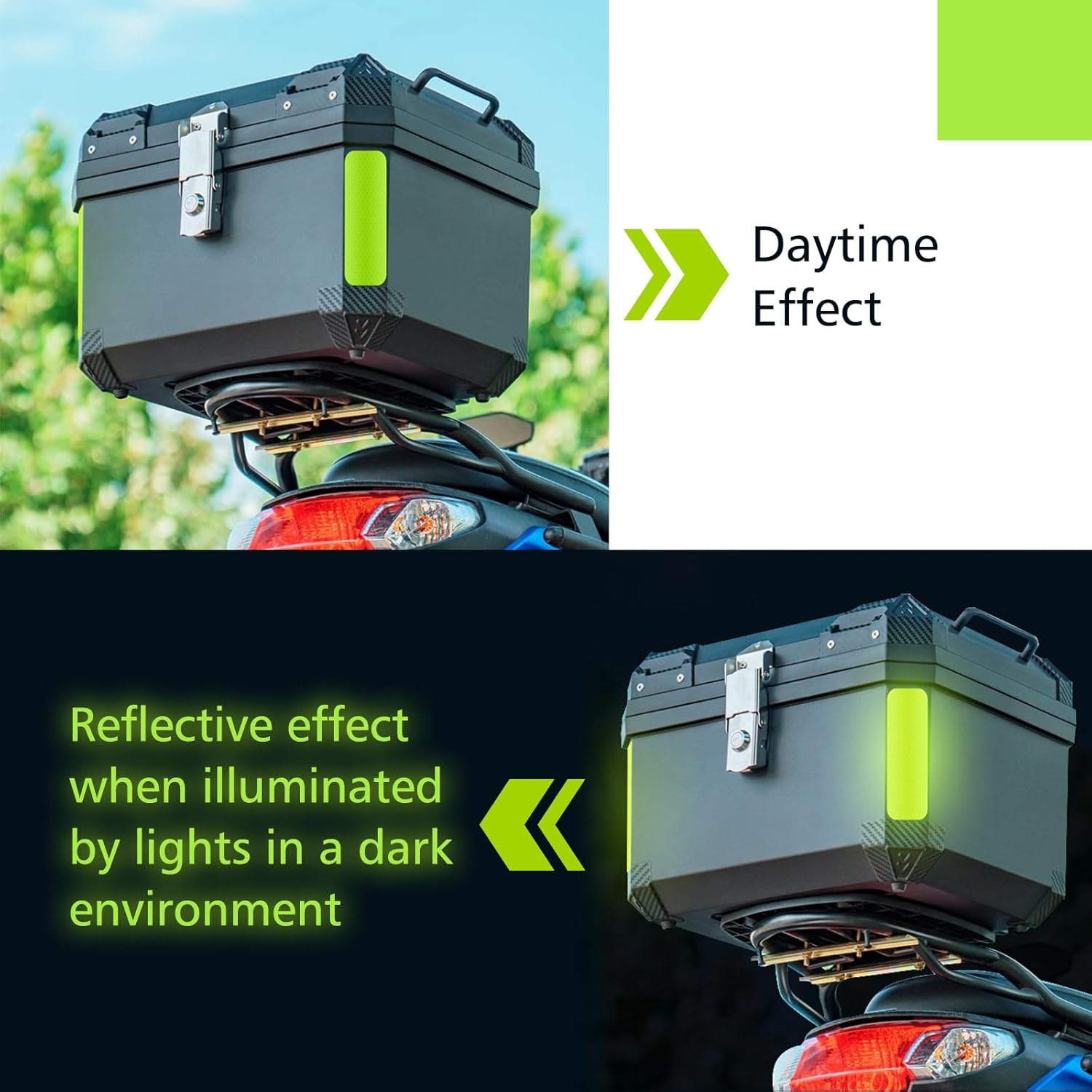 60pcs Reflective Stickers,Safety Warning Long Reflective Strips Tape - Image 3