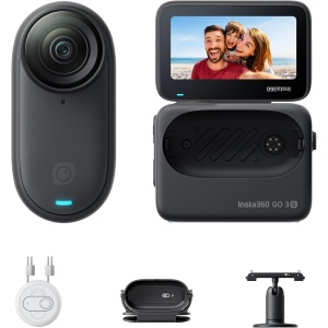 Insta360 GO 3S - 128 GB Black 4K Tiny Portable Vlogging Camera, Hands-Free POVs