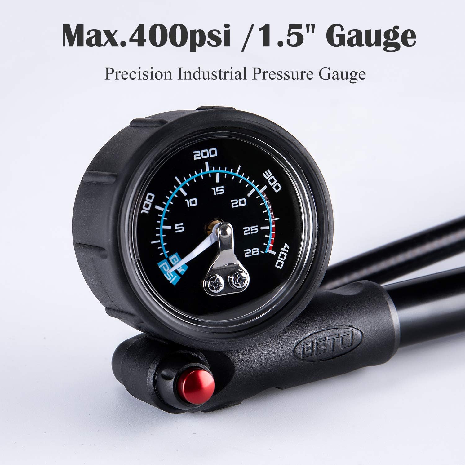 BETO High Pressure Shock Pump - (400 PSI Max) MTB Bike Shock Pump for Fork - Image 3