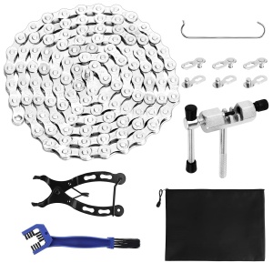 6/7/8 Speed Bicycle Chain, 116 Links Bike Tool Set for Road and Mountain Bikes
