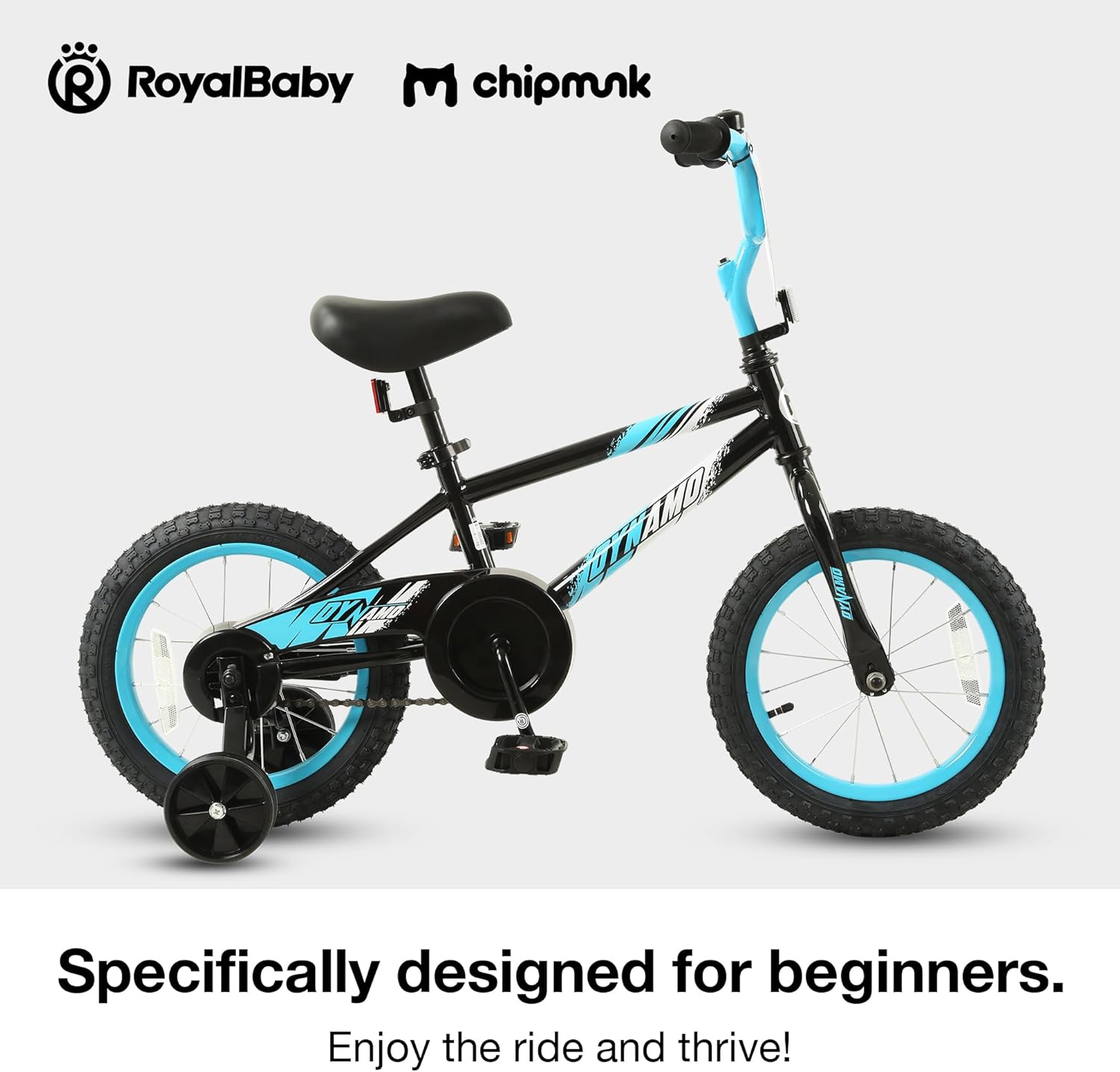 Chipmunk Kids Bike 12 14 16 18 Inch Bicycle with Training Wheels Beginners Boys - Image 2