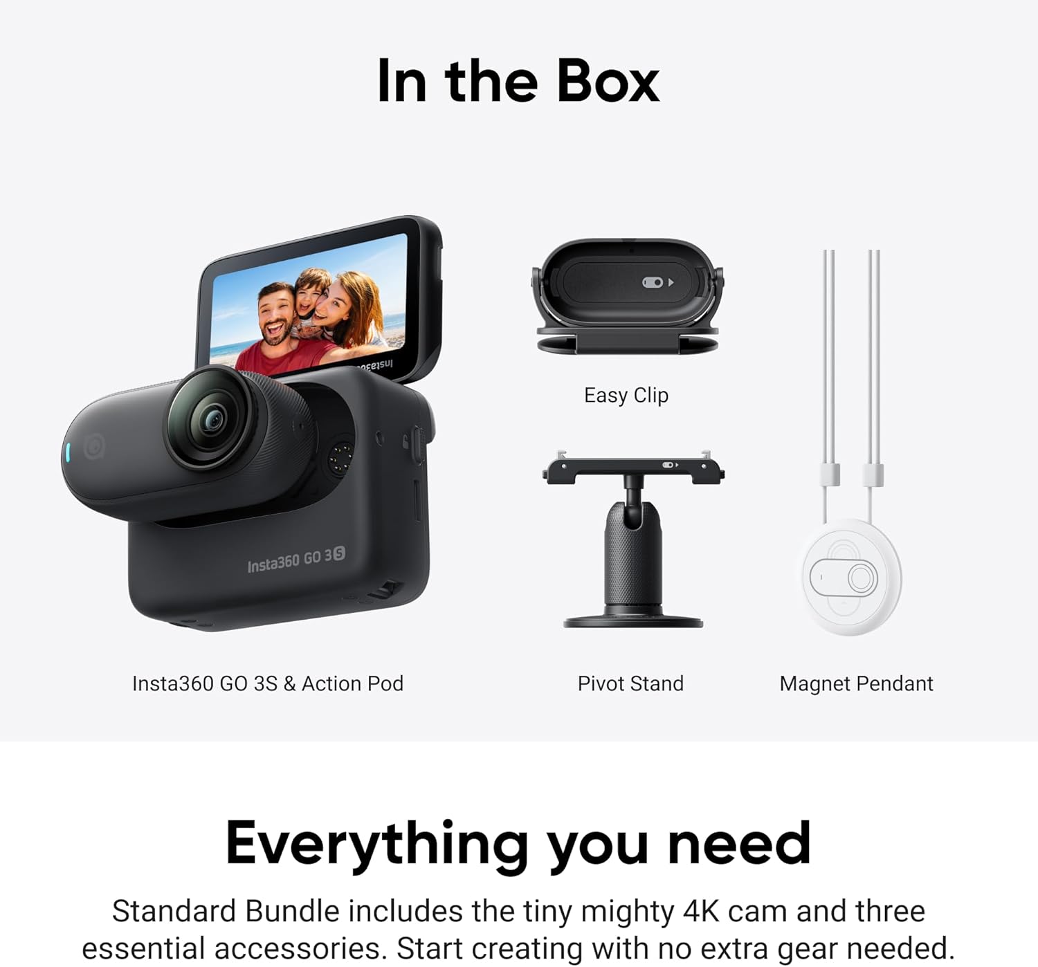 Insta360 GO 3S - 128 GB Black 4K Tiny Portable Vlogging Camera, Hands-Free POVs - Image 8