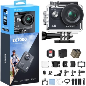 AKASO EK7000 4K30FPS 20MP WiFi Action Camera with EIS Ultra HD 131FT Waterproof
