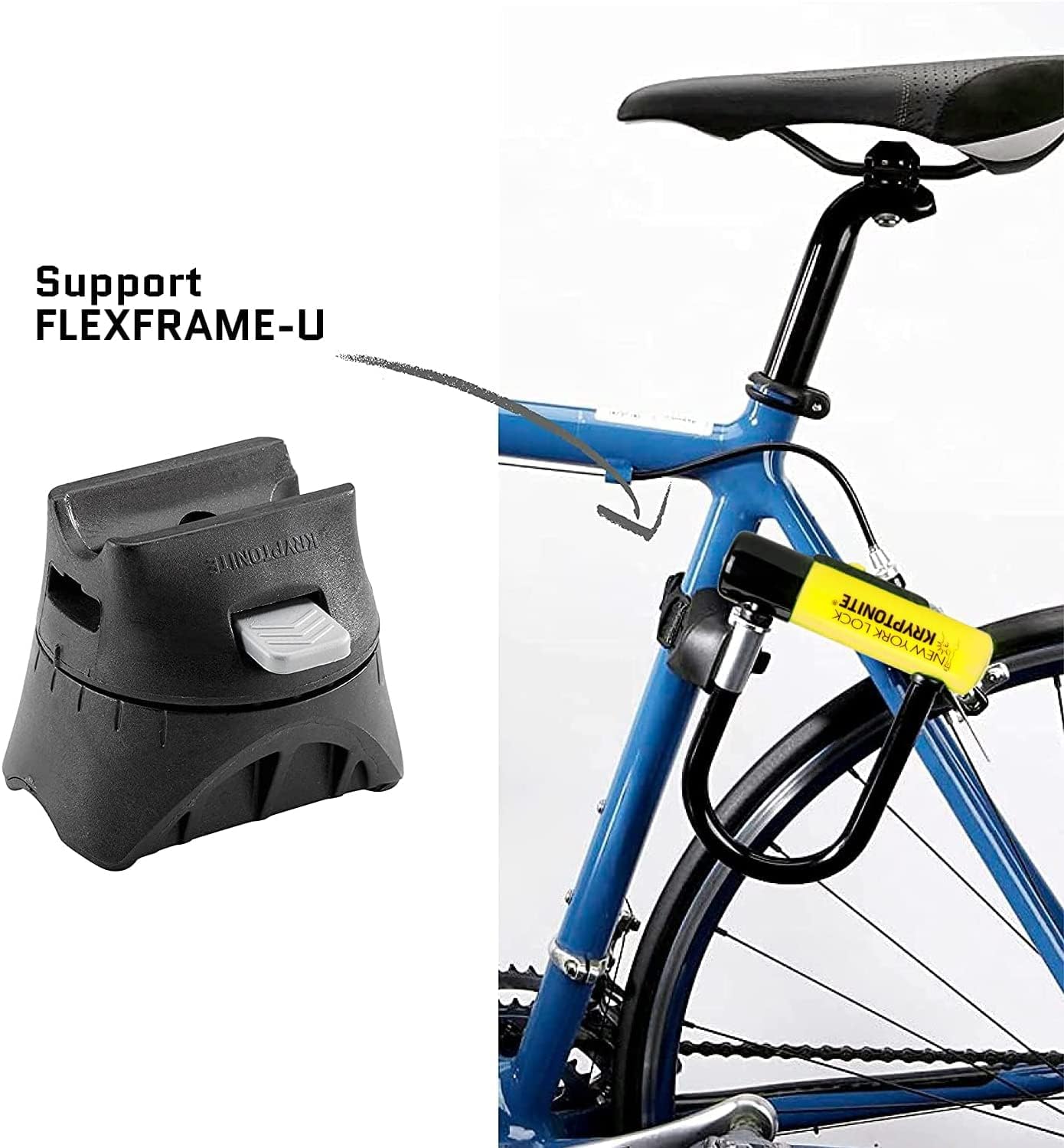 Kryptonite New York Standard Bike U-Lock, Heavy Duty Anti-Theft, 16mm Shackle - Image 4