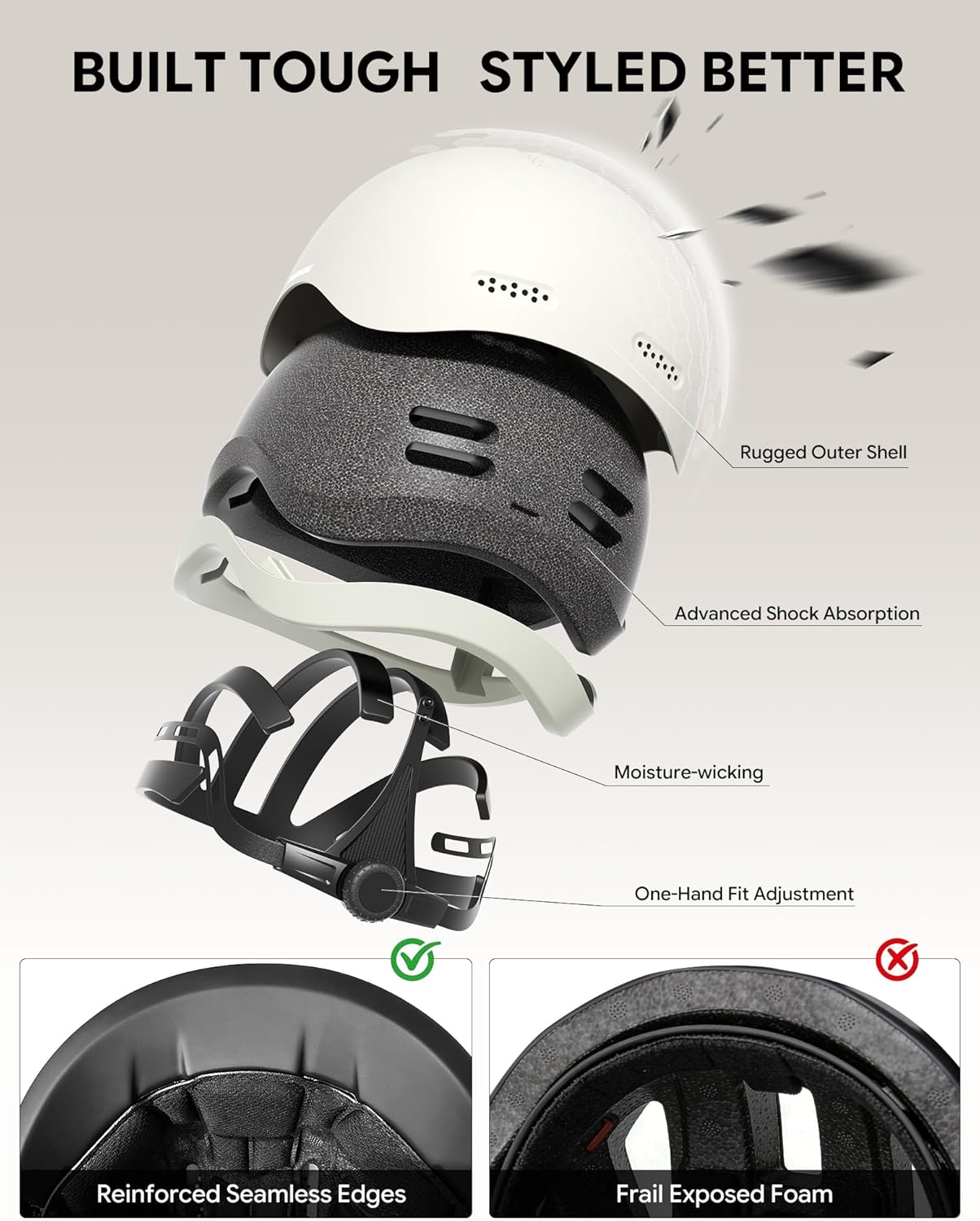 InnerKing Adult Bike Helmet, Adjustable Cycling Helmet for Men Women, Road Urban - Image 8
