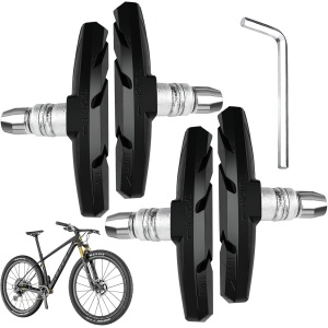 Bike Brake Blocks, 4 Pcs Brake Pads for Mountain & Road Bikes, Bicycle V-Brake