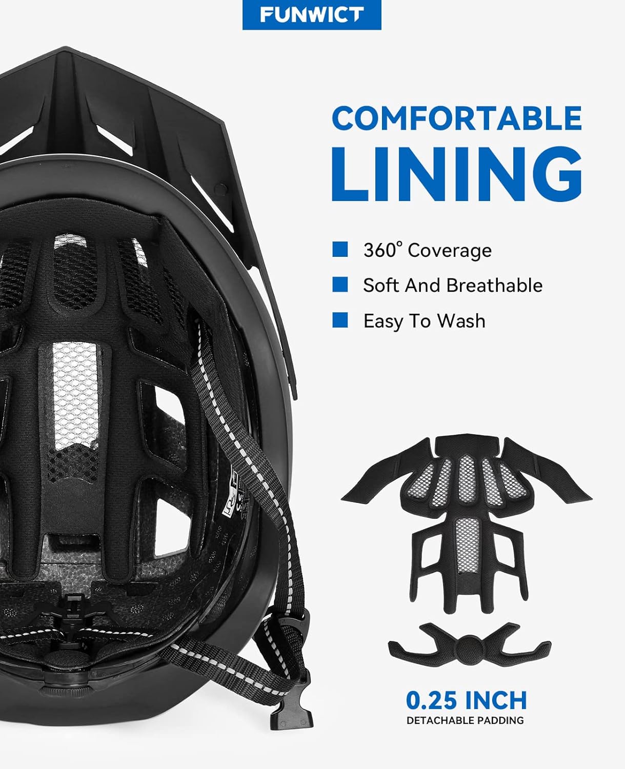 Adult Bike Helmet with Visor and Goggles for Men Women Mountain Road Bicycle - Image 7