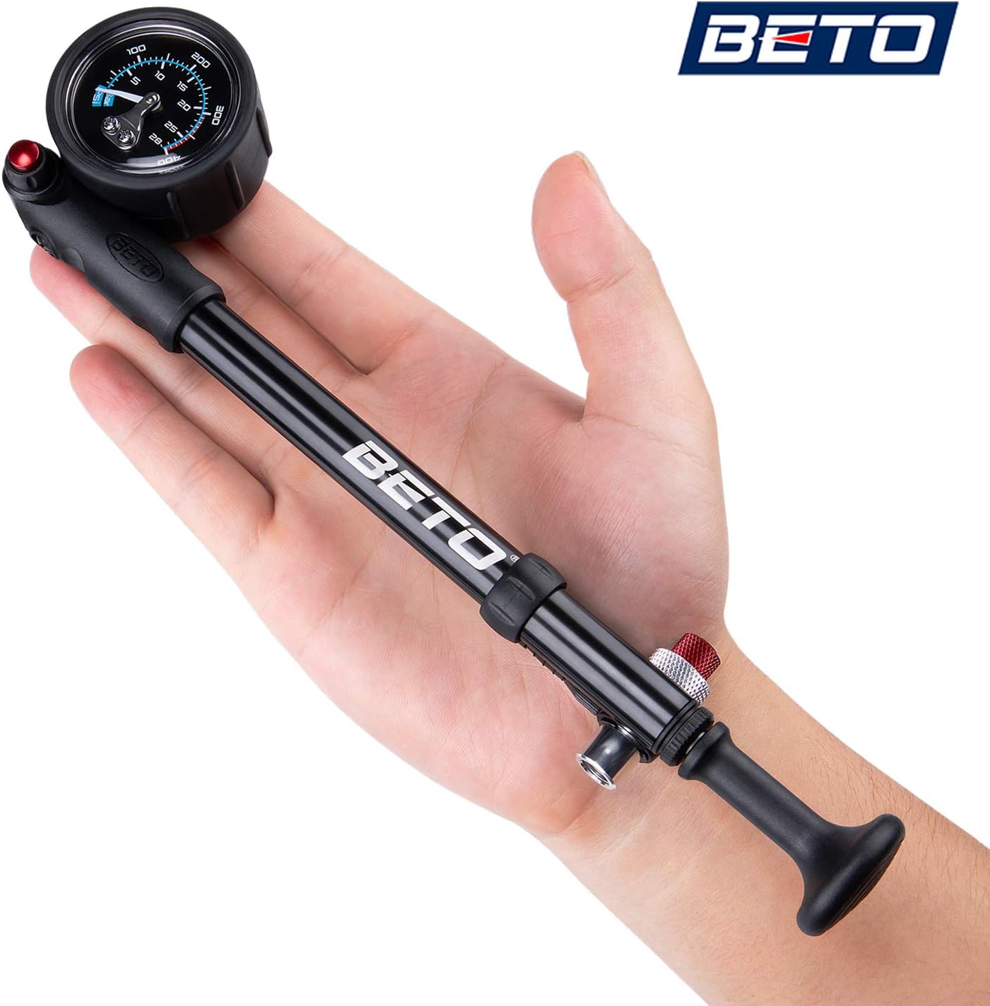 BETO High Pressure Shock Pump - (400 PSI Max) MTB Bike Shock Pump for Fork - Image 2