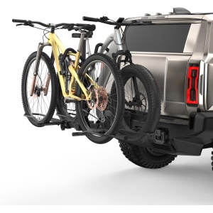 2-Bike Rack Hitch Mount, Fits E-Bikes, Fat Tires up to 5", 160lbs Tilting Hitch