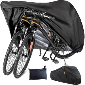 Bike Cover Outdoor Waterproof Bicycle Cover, Bike Cover for 1 or 2 Bikes, 210D
