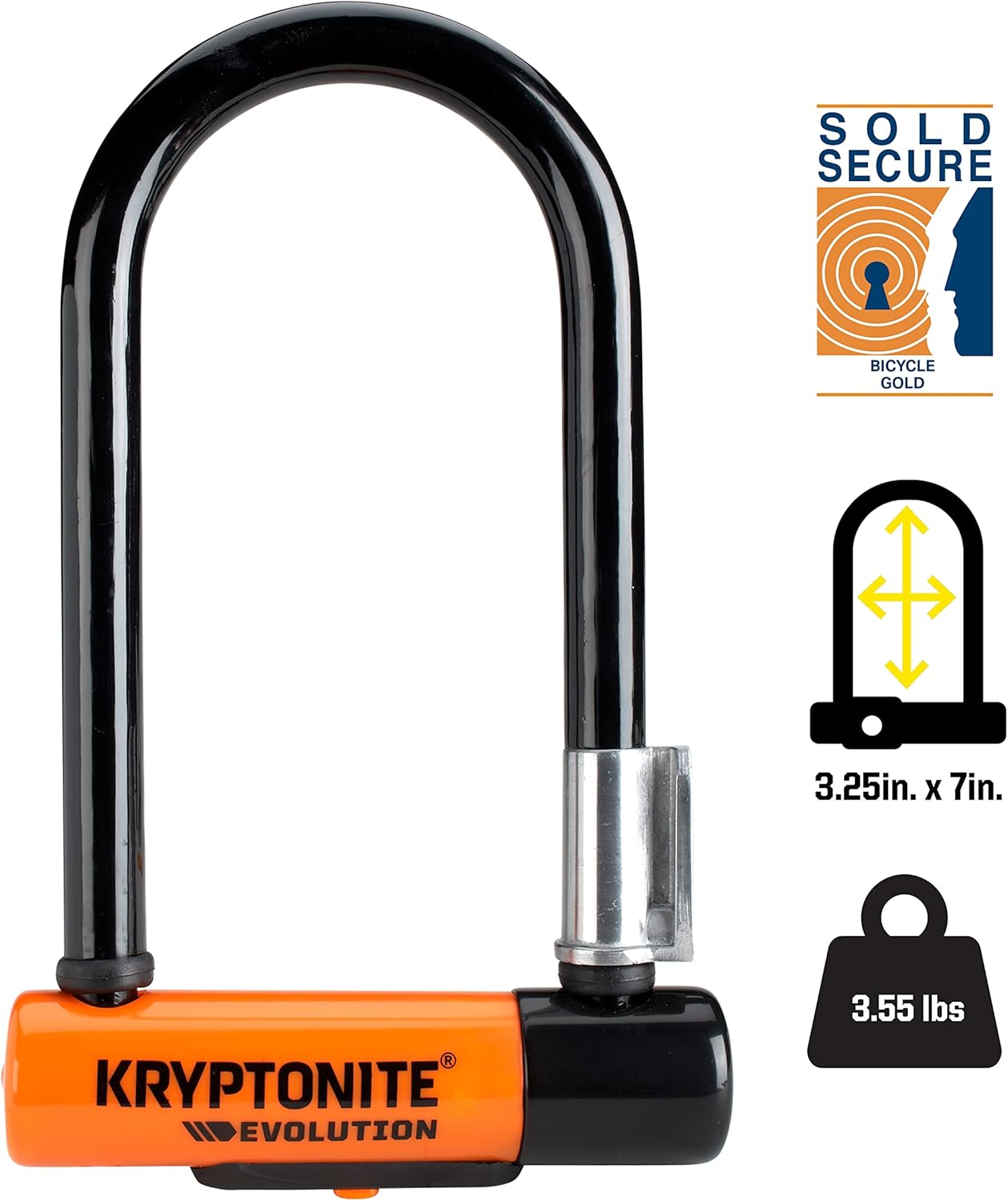 Kryptonite Evolution Mini-7 Bike U-Lock with 4 ft Security Cable - 7mm Max - Image 3
