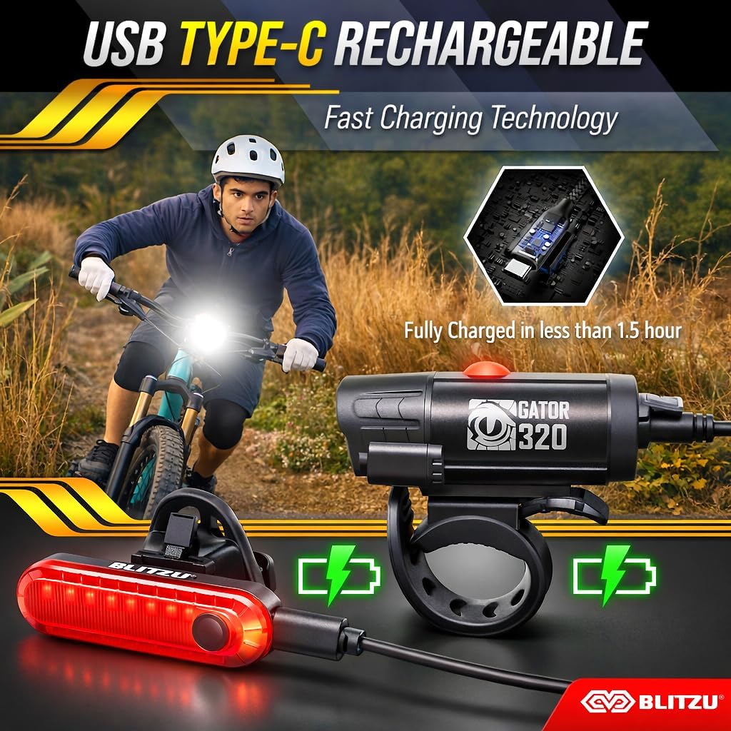 Bike Lights for Night Riding with Bell, Super Bright Bicycle Reflectors - Image 8