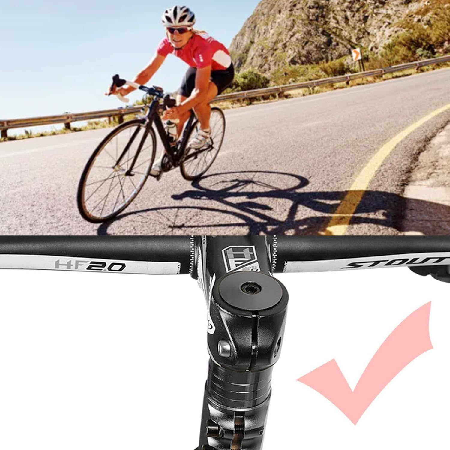 Bike Stem Riser, Adjustable Bicycle Handlebar Extender, 28.6mm Bike Fork - Image 6