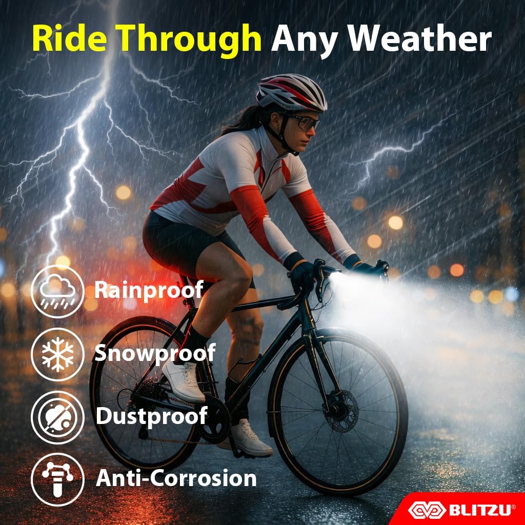 Bike Lights for Night Riding with Bell, Super Bright Bicycle Reflectors - Image 5