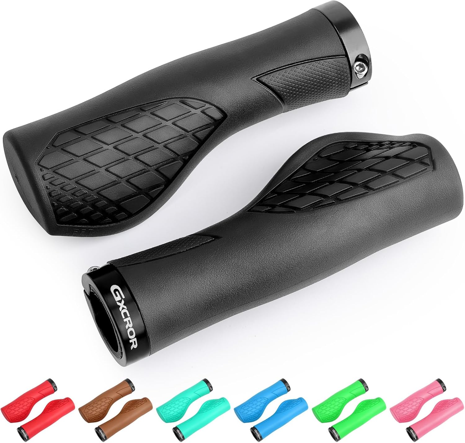 GXCROR Bike Grips,Ergonomic Bicycle Handlebars Grips Shock Absorbing