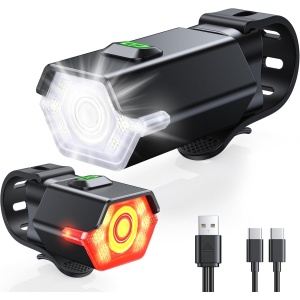 Zewdov High Lumen Super Bright Bike Lights for Night Riding, Adjustable Modes