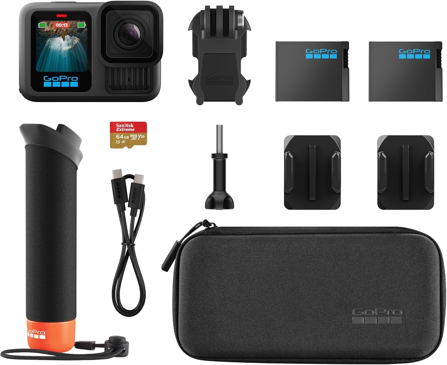 GoPro HERO13 Black Accessory Bundle - Includes The Handler, 2 Enduro Batteries - Image 2