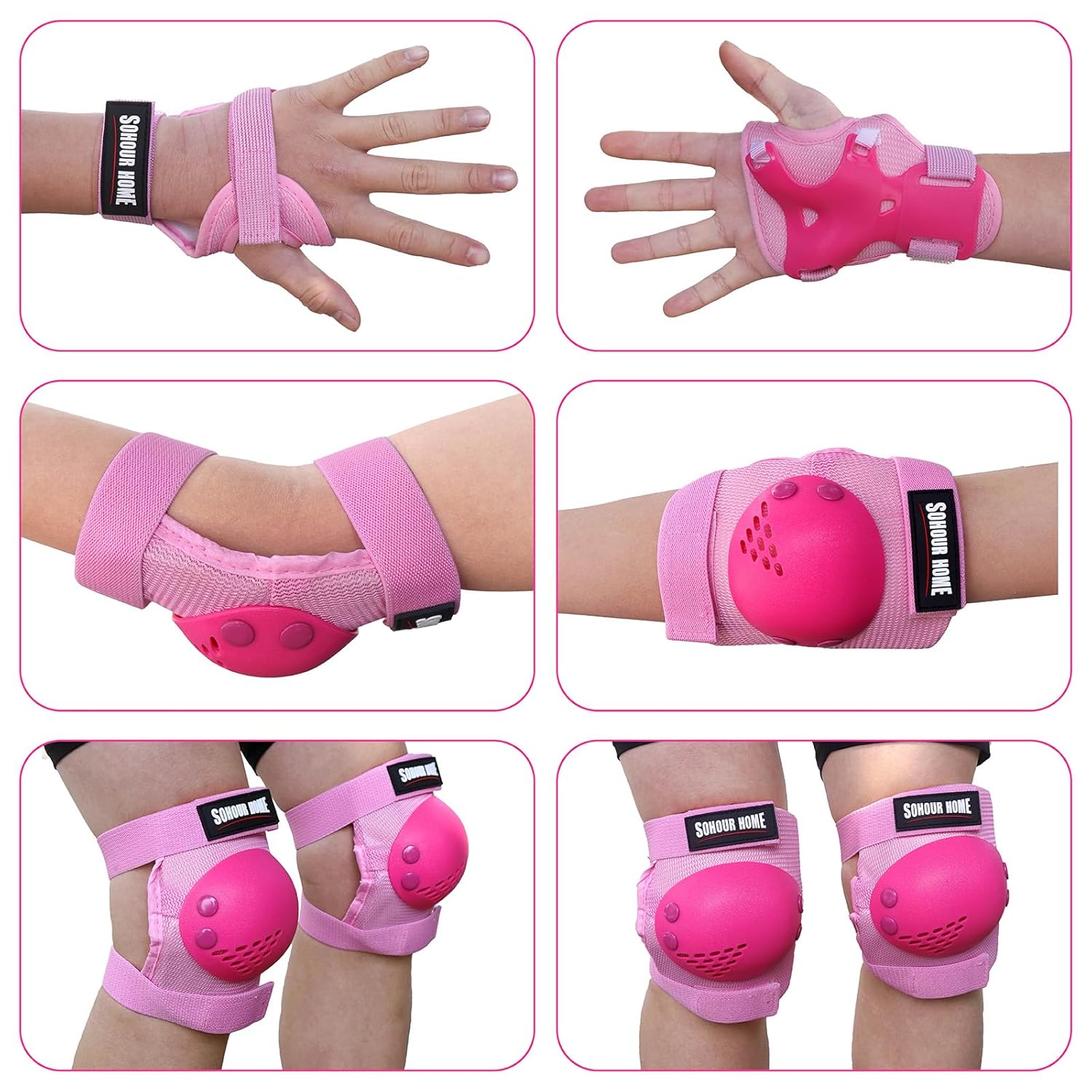 Kids/Youth Knee Pads Elbow Pads Wrist Guards 3 in1Protective Set, for 3-15 Years - Image 2