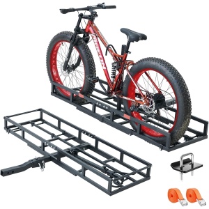 Hitch-Mount Bike Rack for Ebike Heavy-Duty - Fits 2 Electric/Fat-Tire, Fits 2"