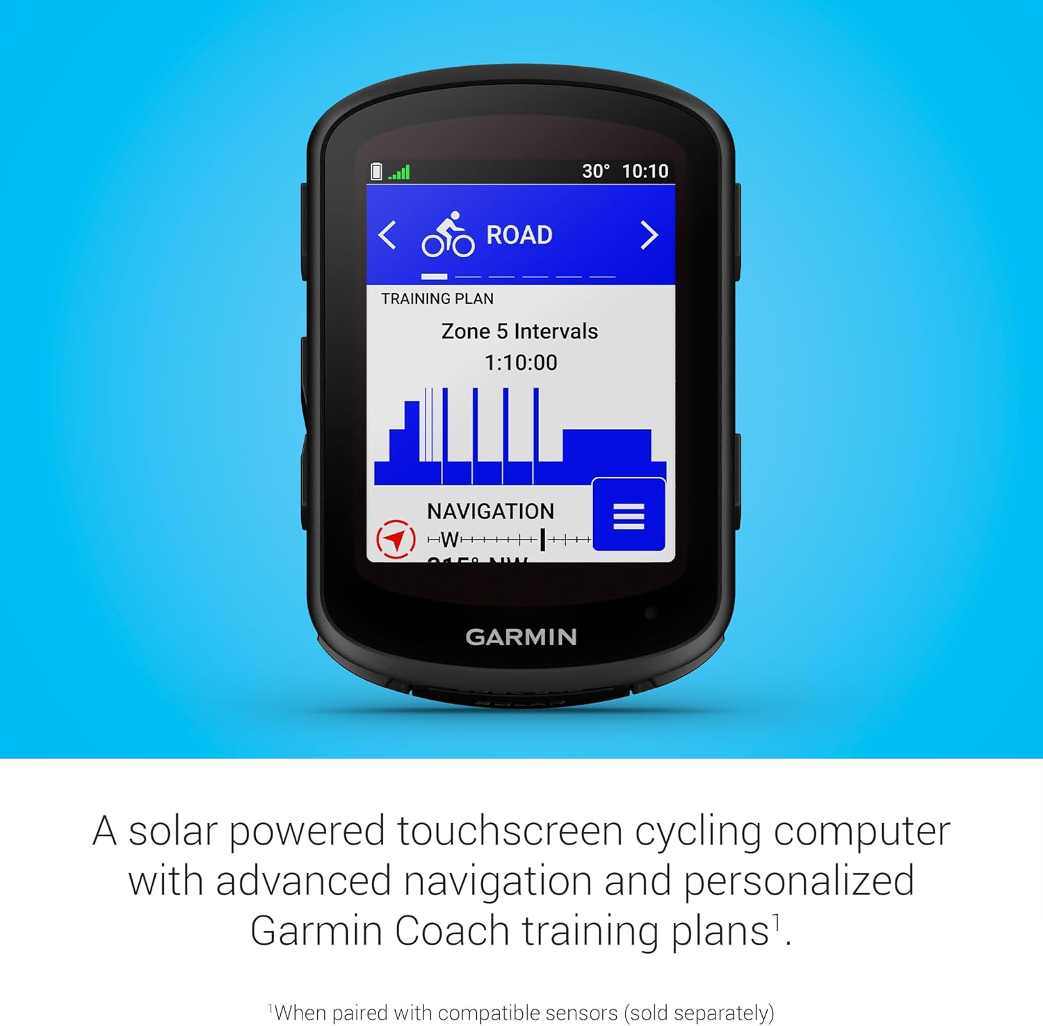 Garmin Edge 840 Solar, Solar-Charging GPS Cycling Computer with Touchscreen - Image 3