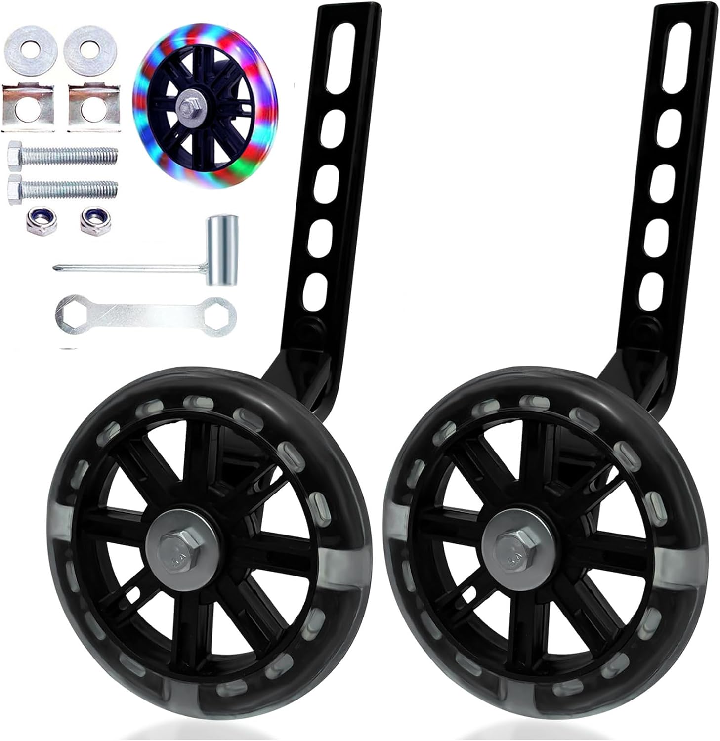 DDJKCZ Training Wheels Flash Mute Big Wheel Compatible for 12 14 16 18 20 inch