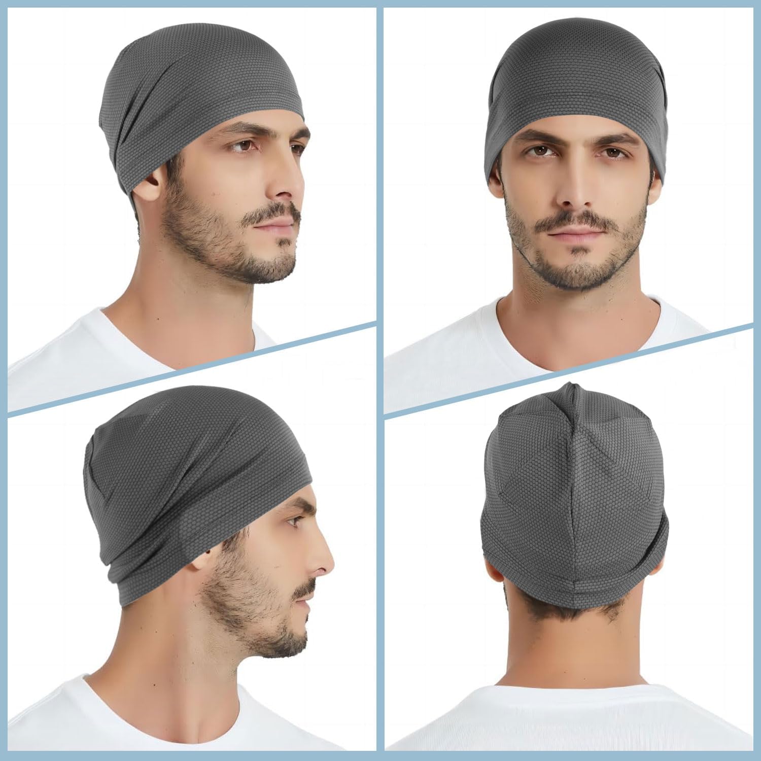 3-Pack Cooling Skull Caps for Men - Breathable Quick Dry Skull Cap Helmet Liner - Image 6