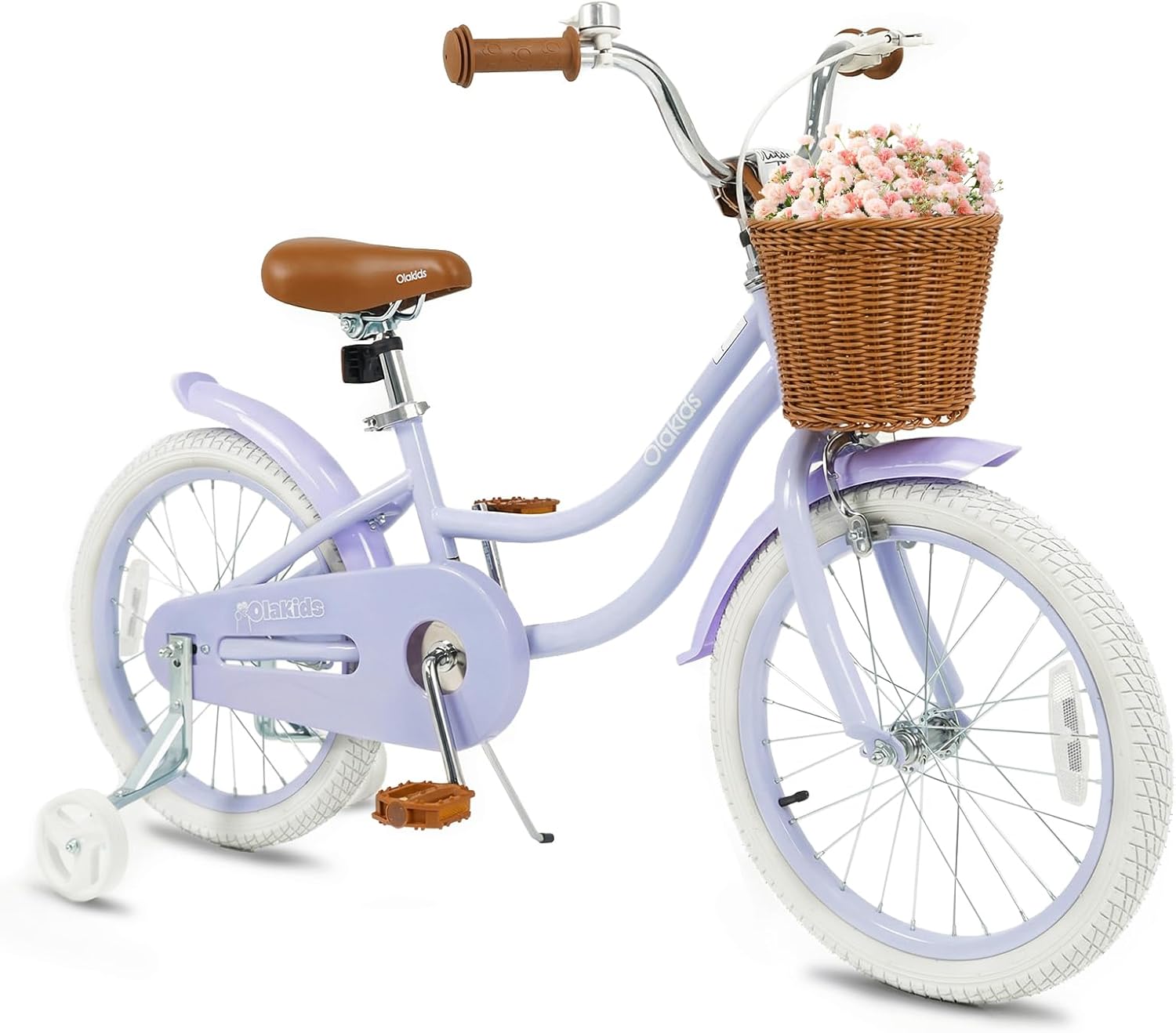 Olakids Kids Bike, 12 14 16 18 20 Inch Toddlers Bike with Training Wheels Rattan
