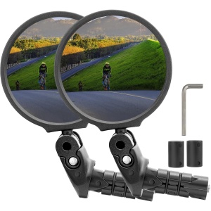 Arkham Bike Mirror 2PCS, HD Bar End Bicycle Rearview Mirror 360˚ Rotatable
