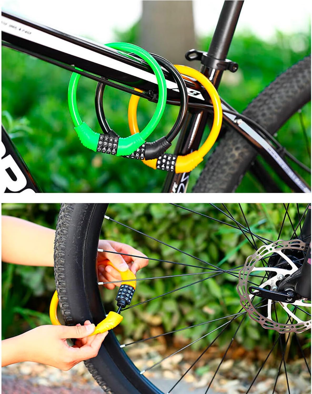Bike Lock Resettable Combination Cable Lock for Bicycle, Scooter and Kids Bike - Image 7