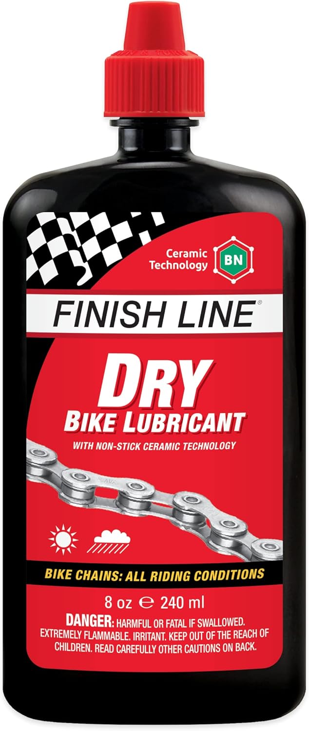 Finish Line Dry Bike Chain Lube – Ceramic Dry-Film Lubricant – Dirt & Dust