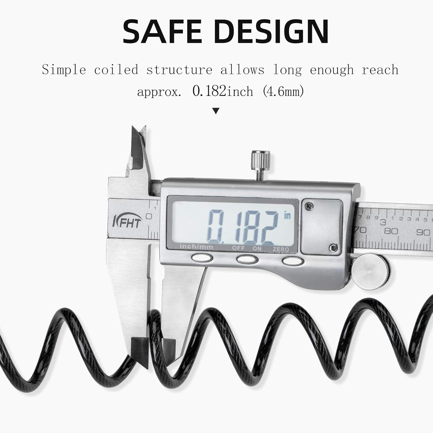 ROCKBROS Motorcycle Helmet Lock, Bike Helmet Lock, 4 Digit Little Cable Lock - Image 3