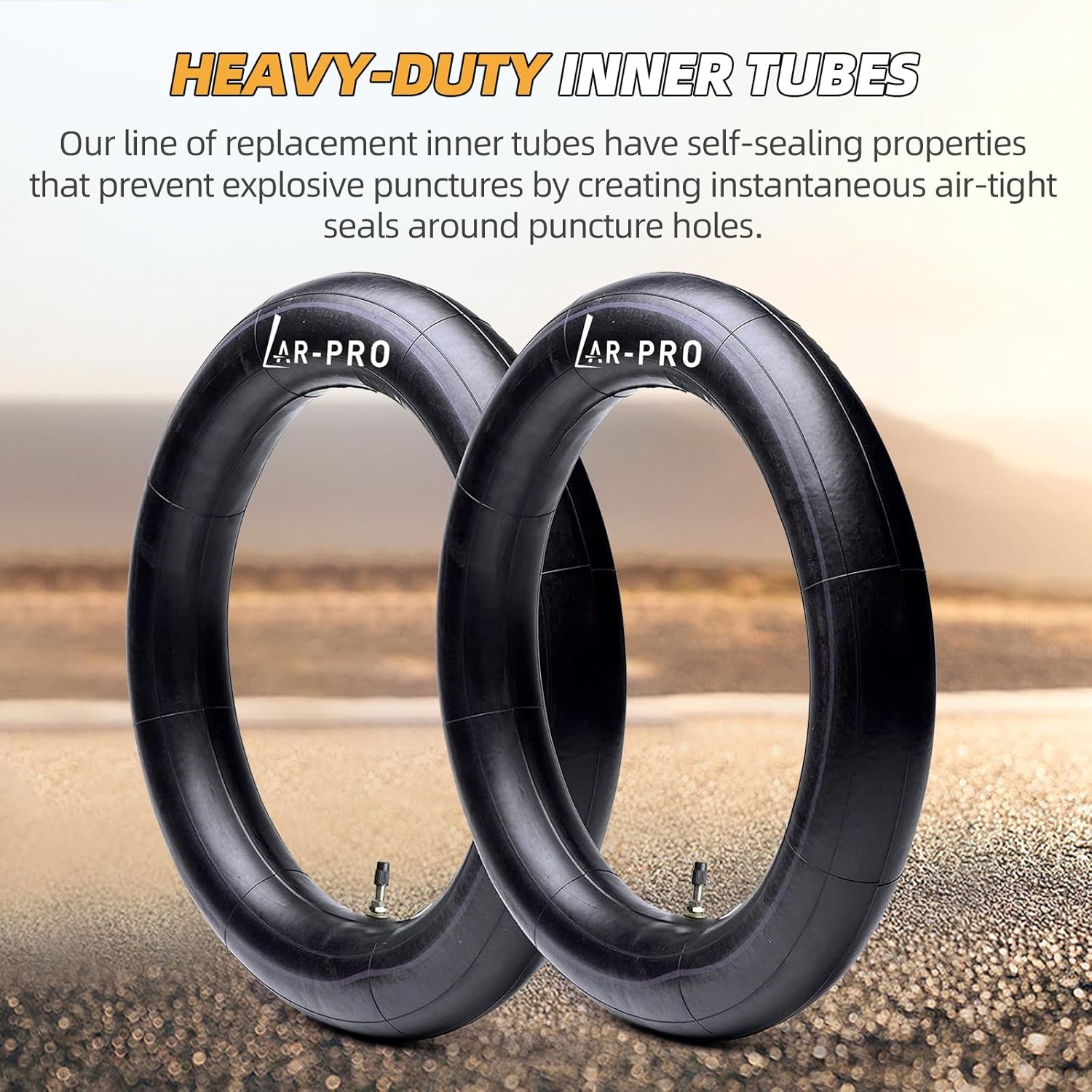 AR-PRO (2-Pack) 3.00-14 Dirt Bike Inner Tubes - 90/100-14" Heavy Duty Rear Inner - Image 3