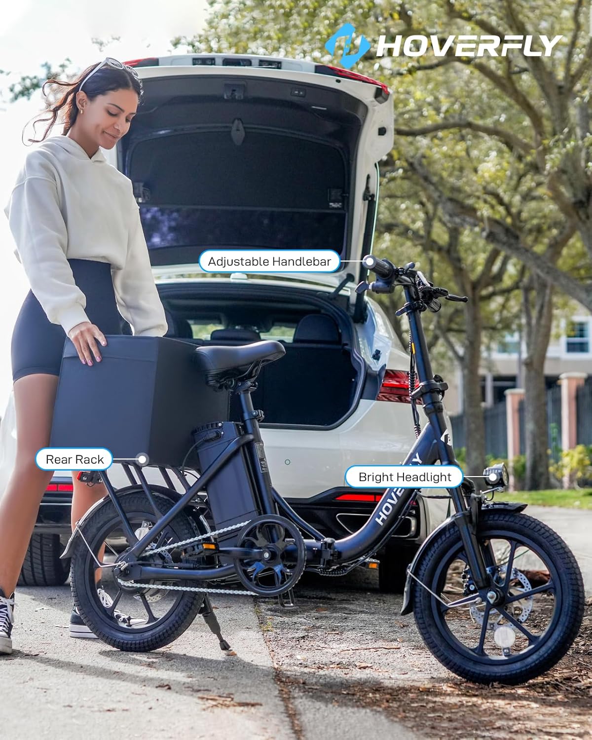 HOVERFLY H3 16" Electric Bike, Max 28Miles Range(Pedal-Assist) Folding E-Bike - Image 5