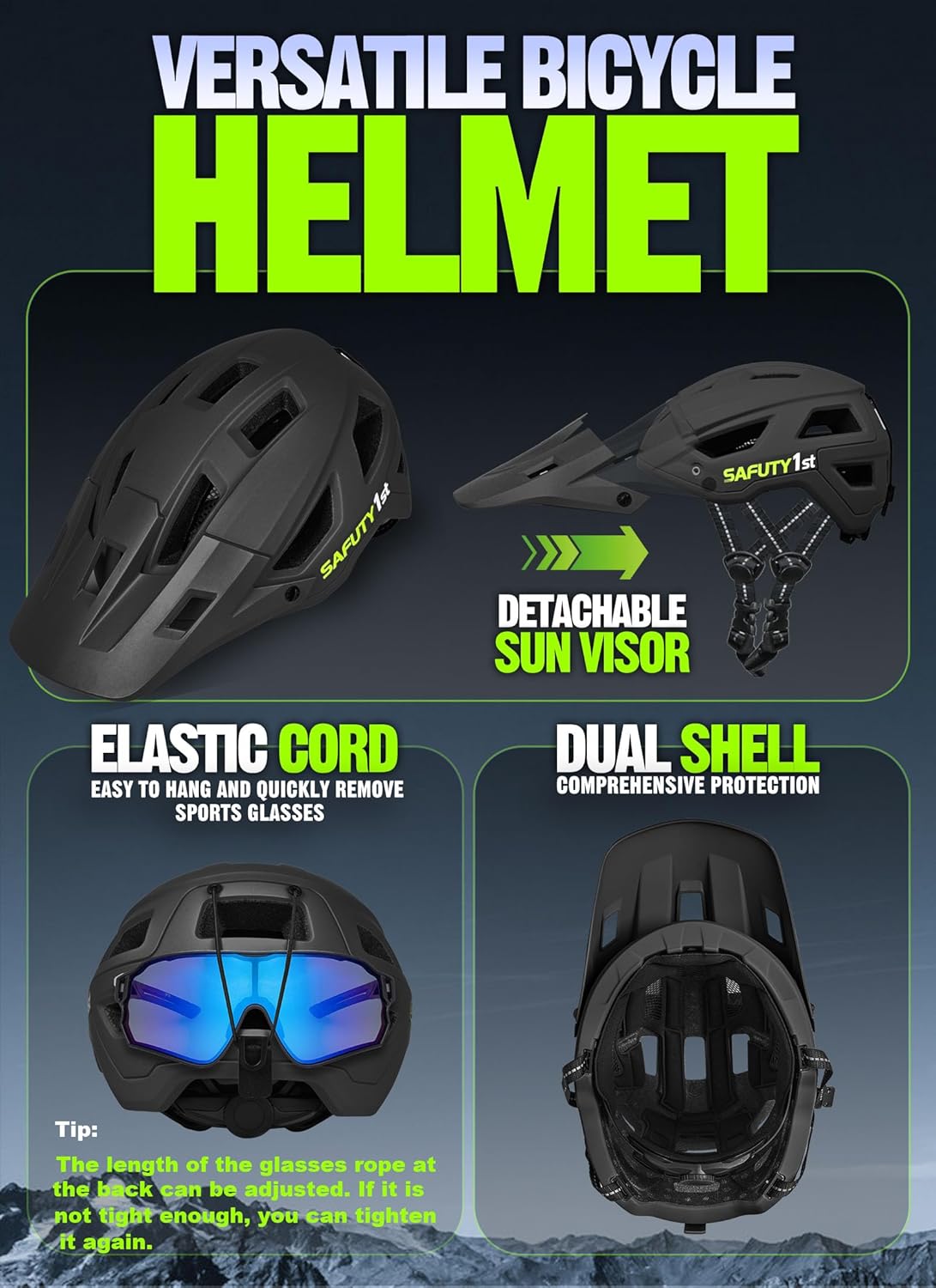 Mountain Bike Helmet for Adults & Youth Lightweight Impact-Resistant - Image 3