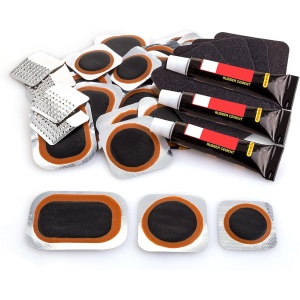 Bike Tire Repair Kits - Bycicle Inner Tube Puncture Patch Kit with 24PCS