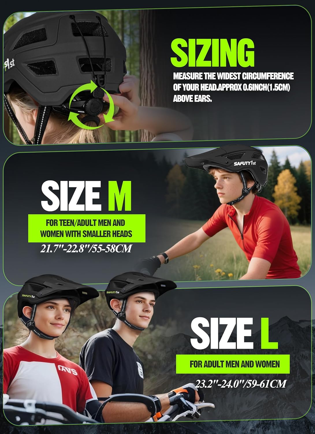 Mountain Bike Helmet for Adults & Youth Lightweight Impact-Resistant - Image 5