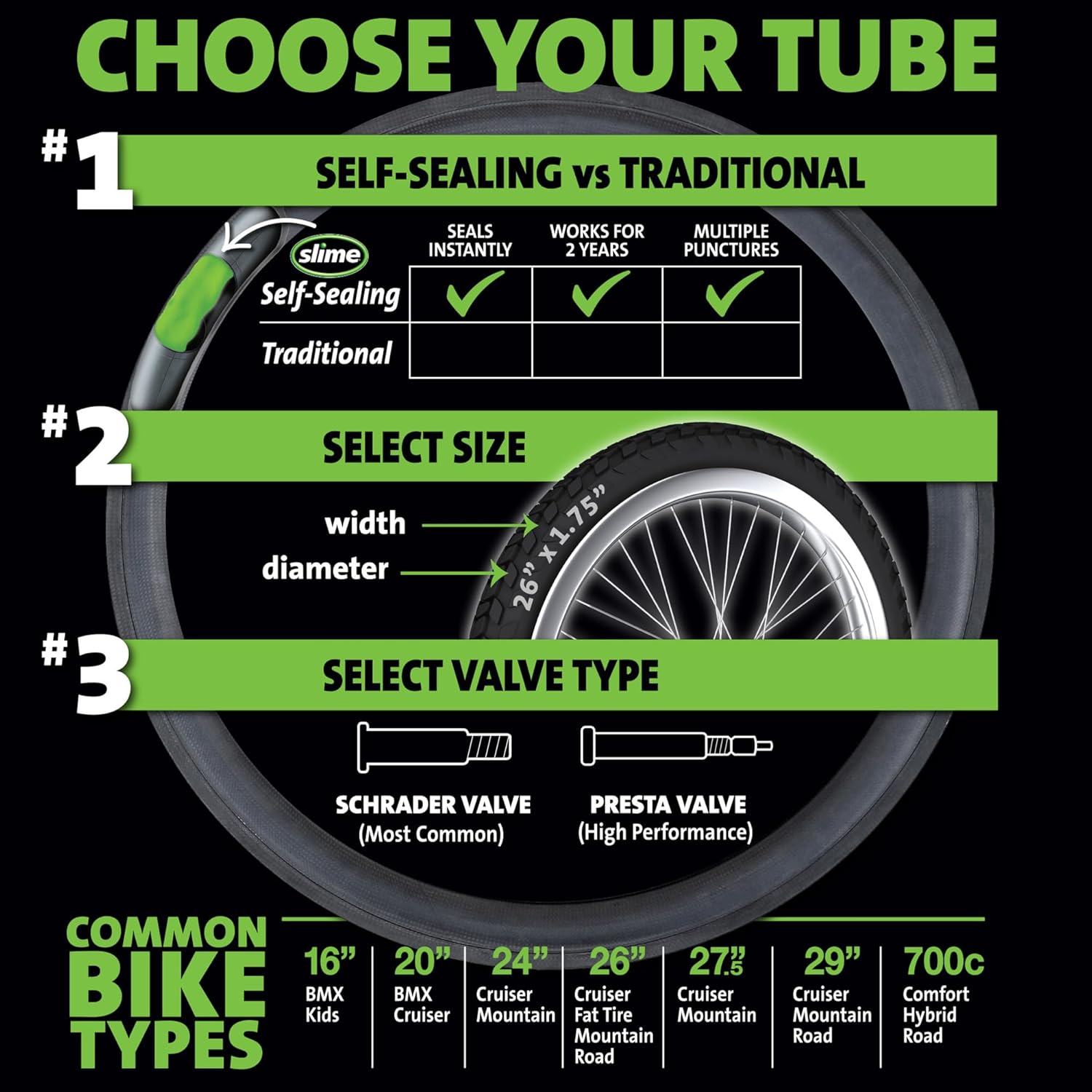Slime Extra Stong Self-Sealing Tube 26" x 1.75-2.125" Schrader - Image 7